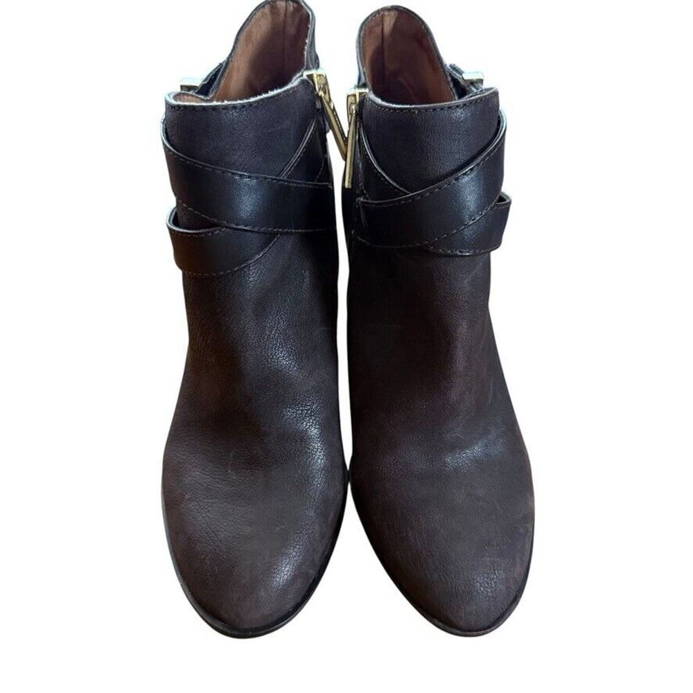 Louise Et Cie Ranier Womens Brown Leather Ankle Boots Booties Chunky Heel sz 7 - Picture 6 of 16
